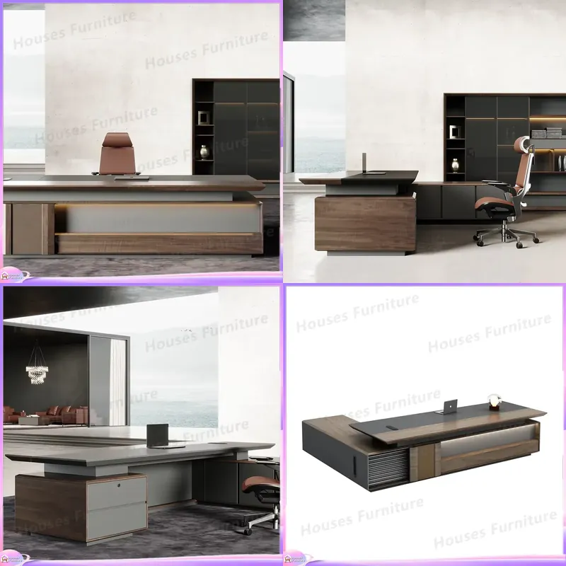 Office Furniture - Luxury Executive Desk Solid Wood Office