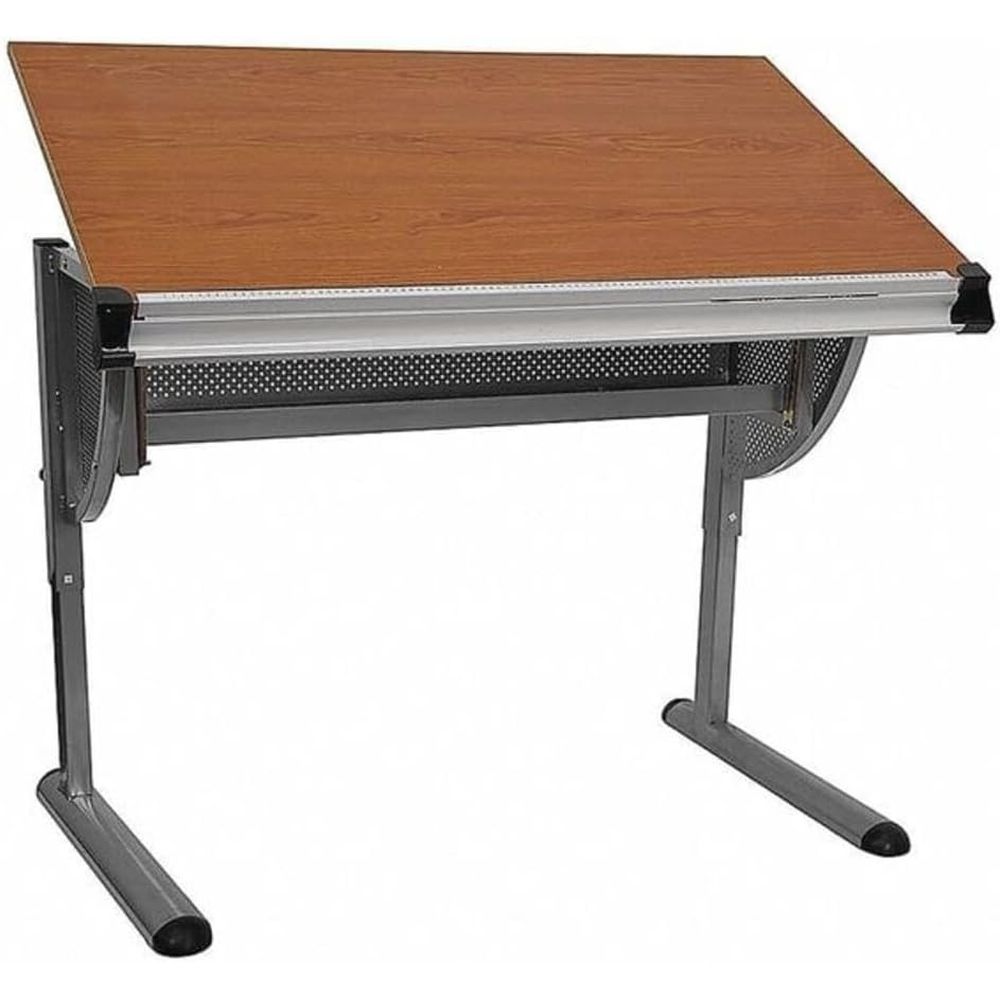 Tables - Adjustable Height Dining Table with Pewter