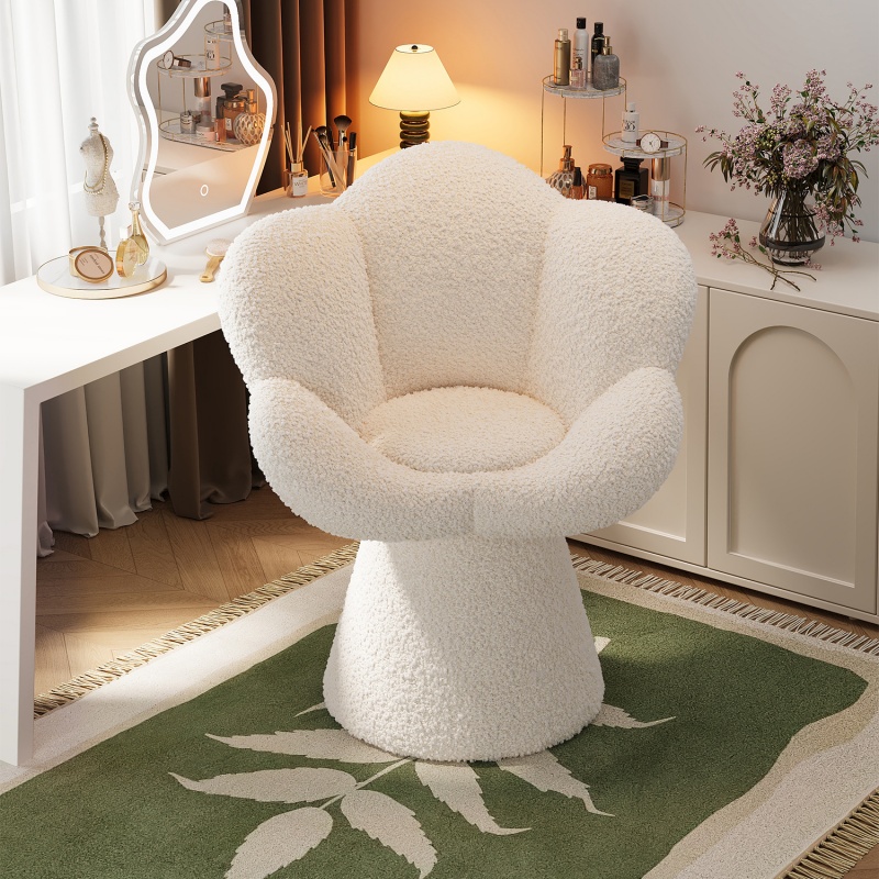 Bedroom Furniture - Rotating Makeup Chair Bedroom Dressing Table