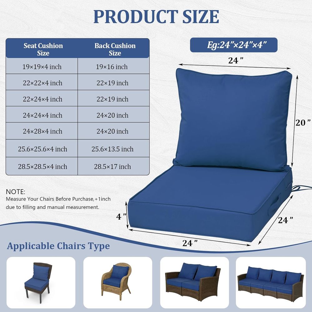24x24 Outdoor Deep Seat Cushio - Outdoor Furniture 评论和价格