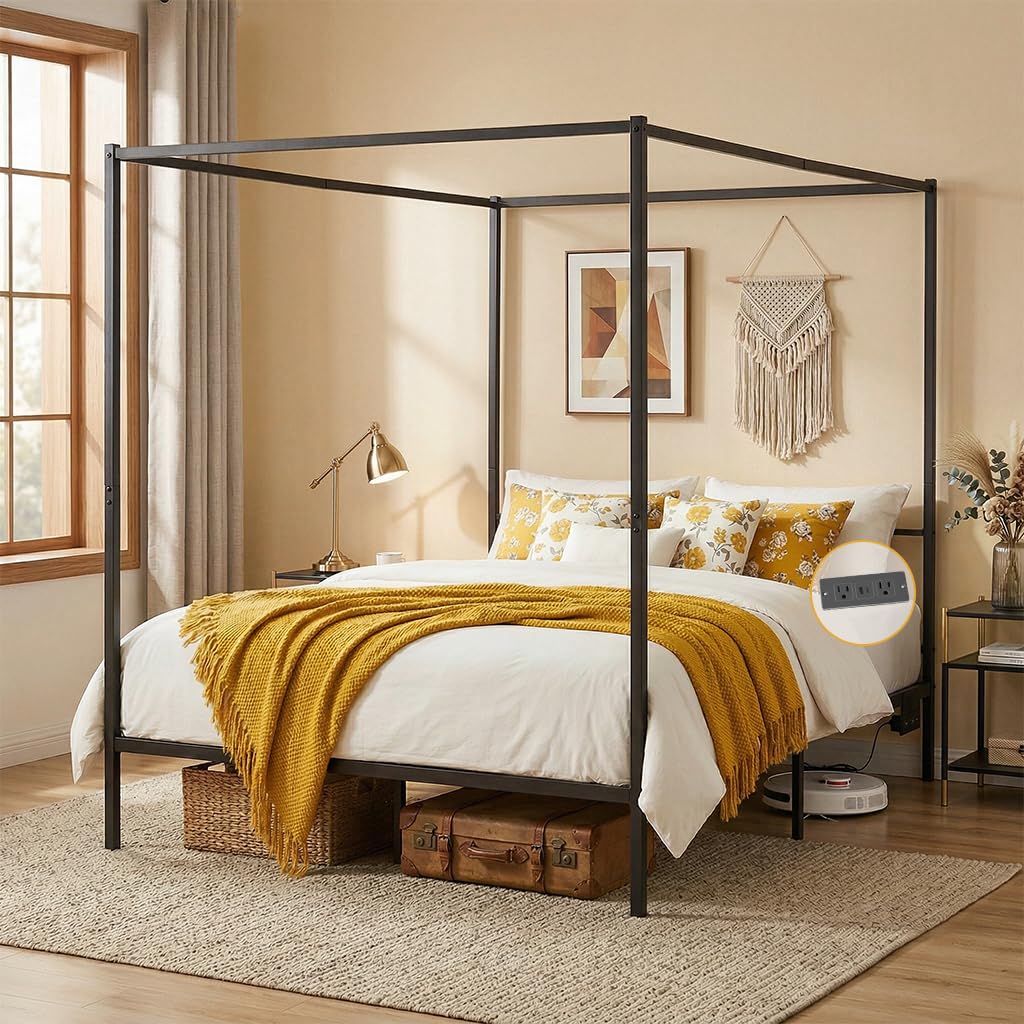 Canopy Bed Frame Queen Metal w - Canopy Bed Frame Metal Queen 评论和价格