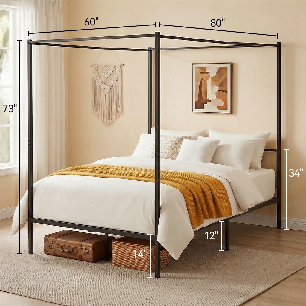 Canopy Bed Frame Queen Metal w - Canopy Bed Frame Metal Queen 评论和价格