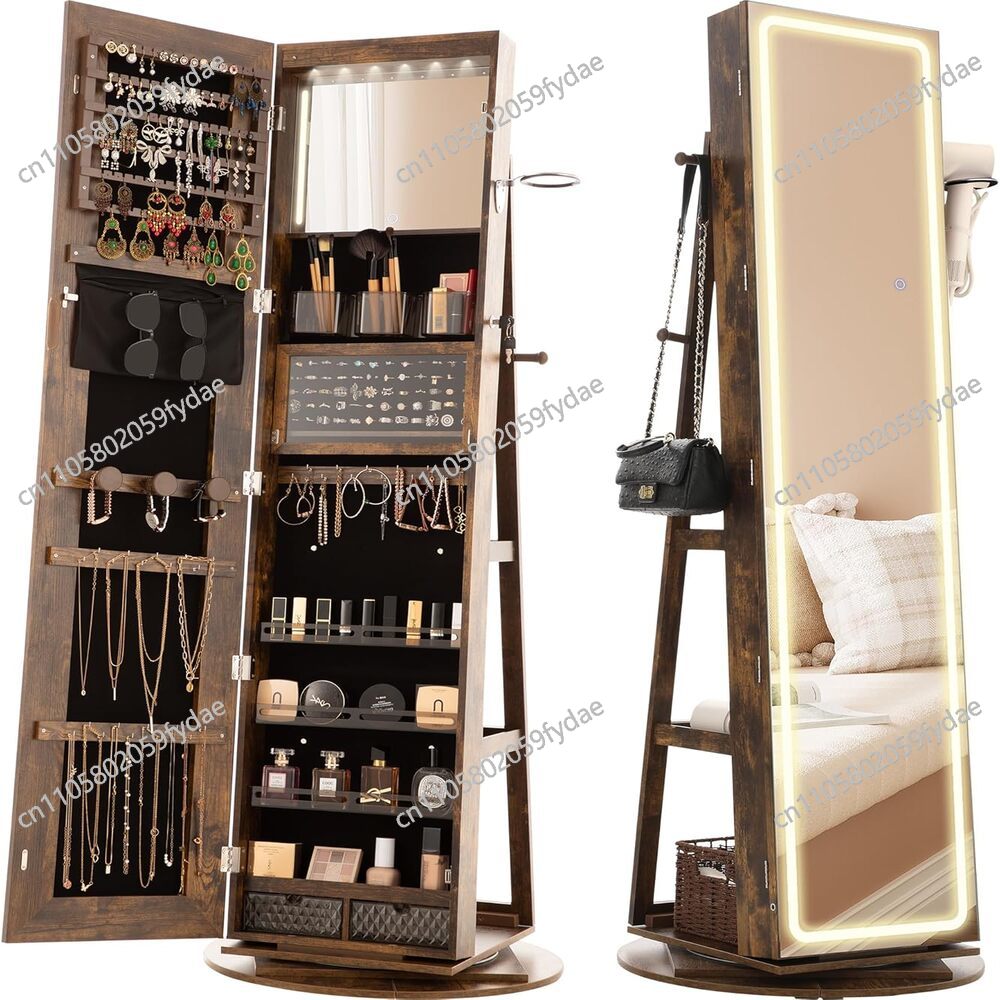 Mirror Jewelry Cabinet Standin - Full Length Mirror Jewelry Armoire 评论和价格