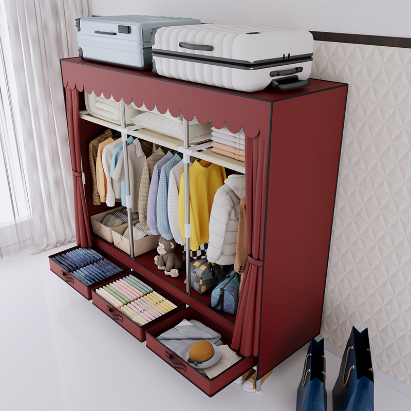 Portable Wardrobe clothes Clos - Wardrobe Closet Portable Fabric Cover 评论和价格
