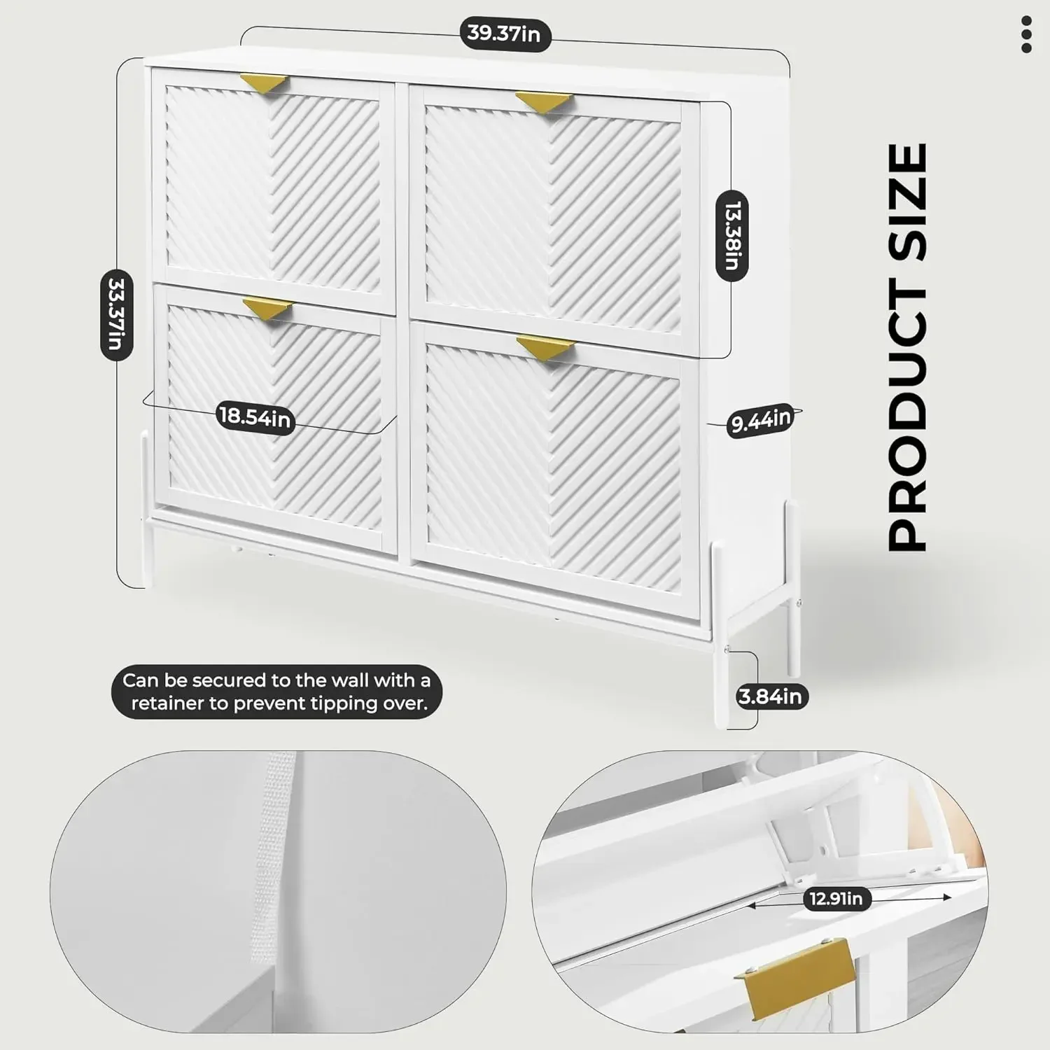 Shoe Cabinet Storage with 4 Fl - Shoe Rack Cabinet Narrow Entryway 评论和价格