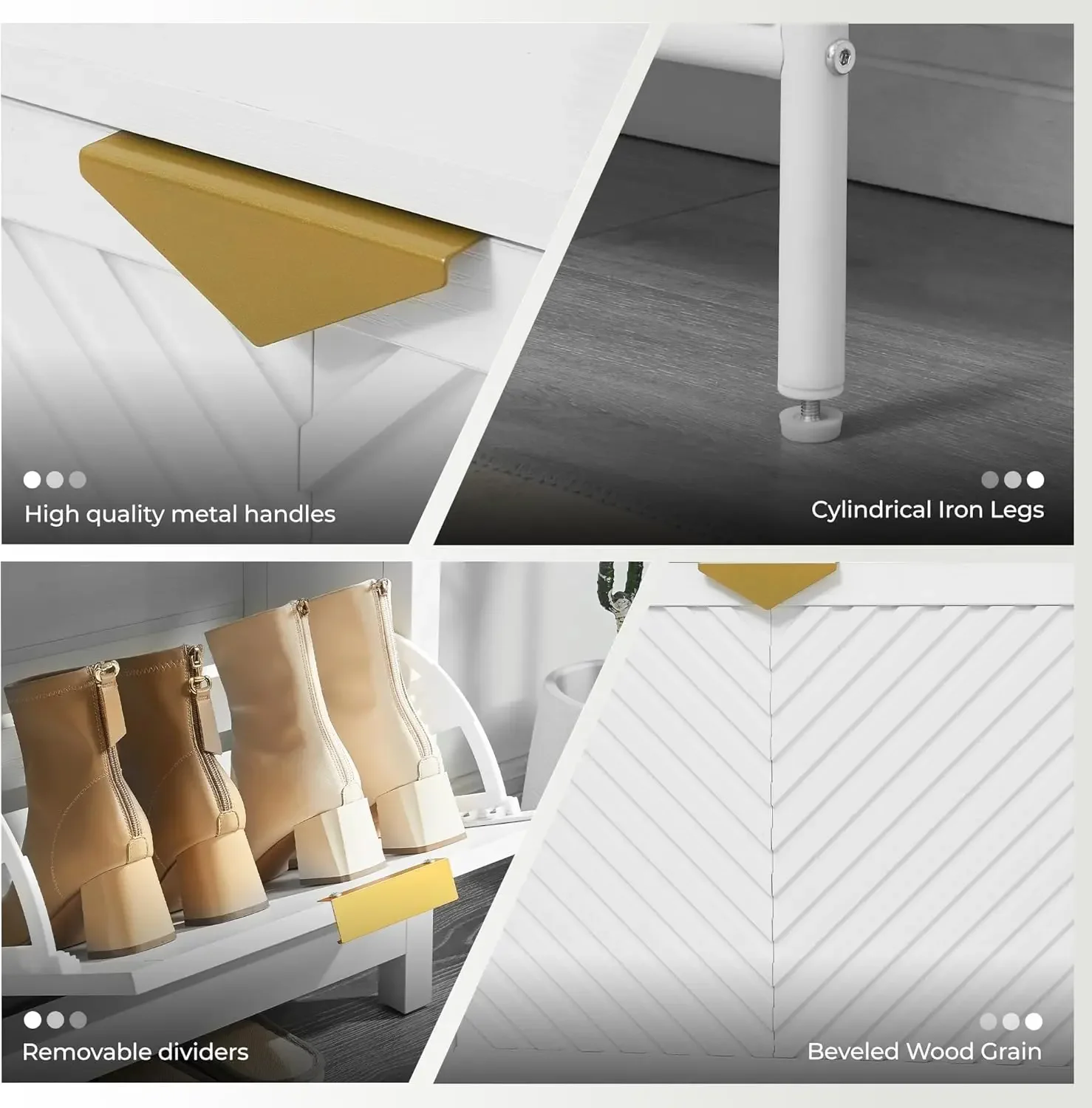 Shoe Cabinet Storage with 4 Fl - Shoe Rack Cabinet Narrow Entryway 评论和价格