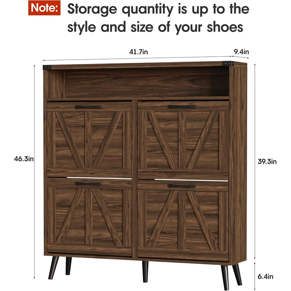 Shoe Cabinet with 4 lip Ders,a - Shoe Rack Cabinet Narrow Entryway 评论和价格