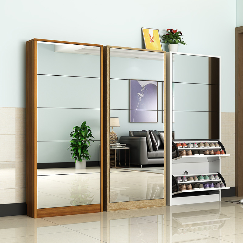 Modern Wooden Shoe Cabinet wit - Shoe Rack Cabinet Narrow Entryway 评论和价格