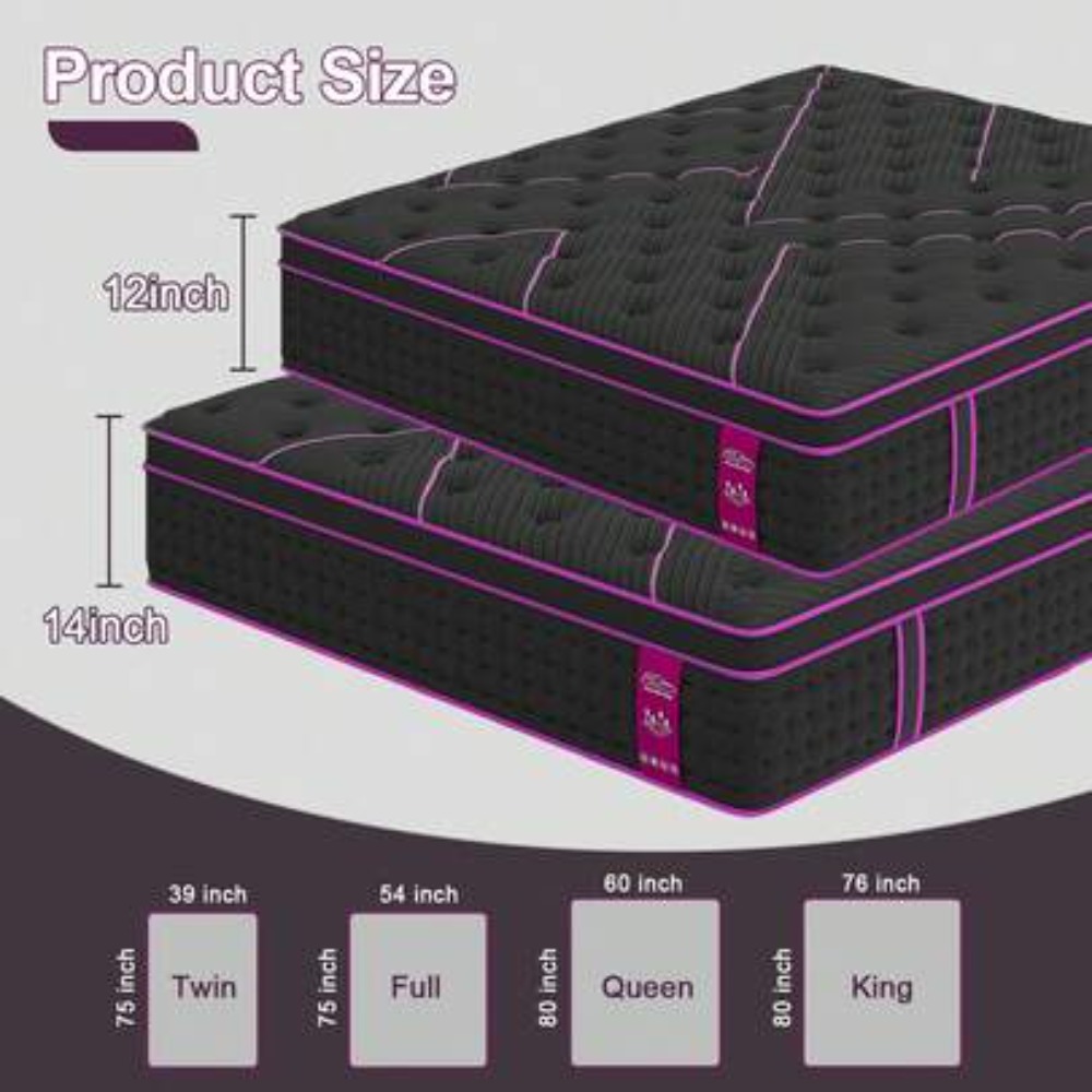12 Inch Twin Full Queen King S - Memory Foam Mattress In A Box Queen 评论和价格