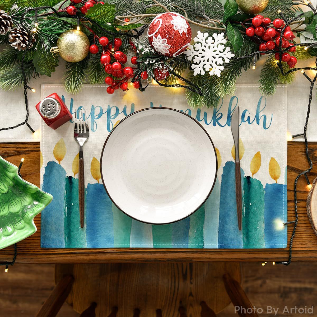 8Pcs Jewish Holiday Placemat S - Tables 评论和价格