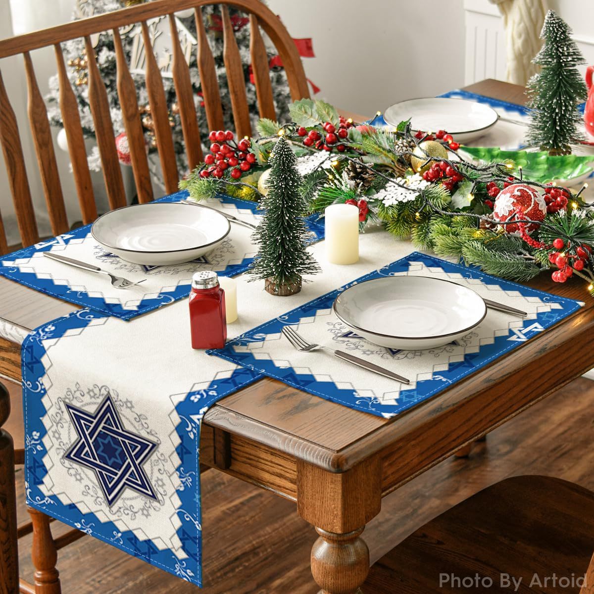8Pcs Jewish Holiday Placemat S - Tables 评论和价格