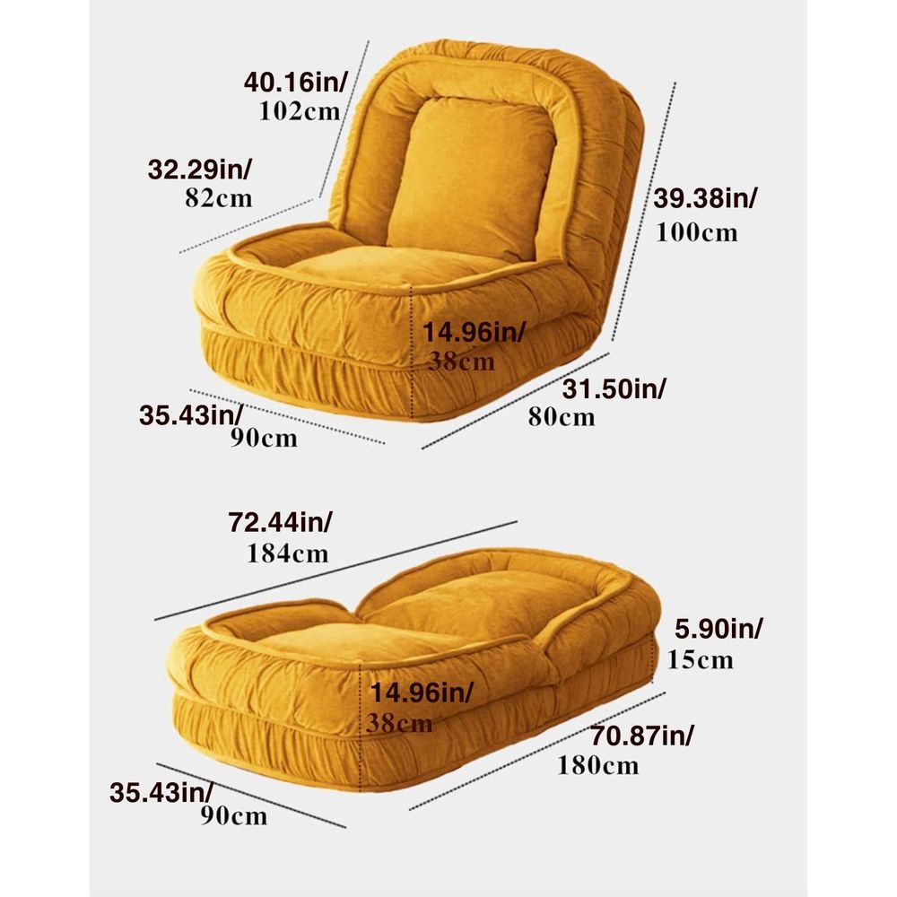 Foldable Lazy Sofa Bed Floor C - Sofas 评论和价格