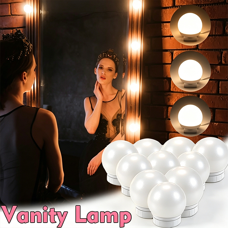 10 LED Vanity Mirror Light Bul - Dressing Table Vanity With Lighted Mirror 评论和价格