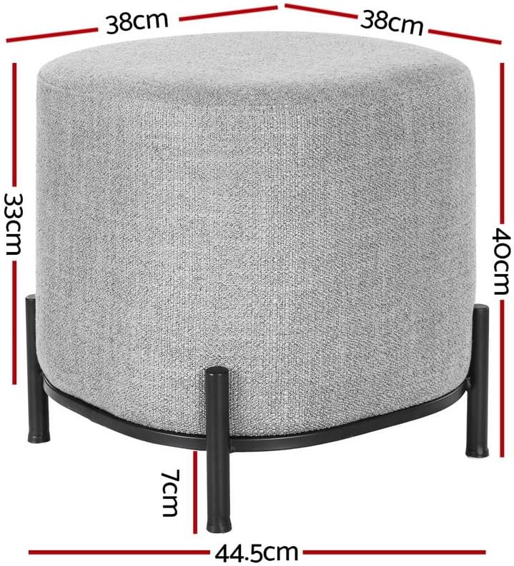 **/Ottoman, Round Footstool Lo - Bedroom Furniture 评论和价格