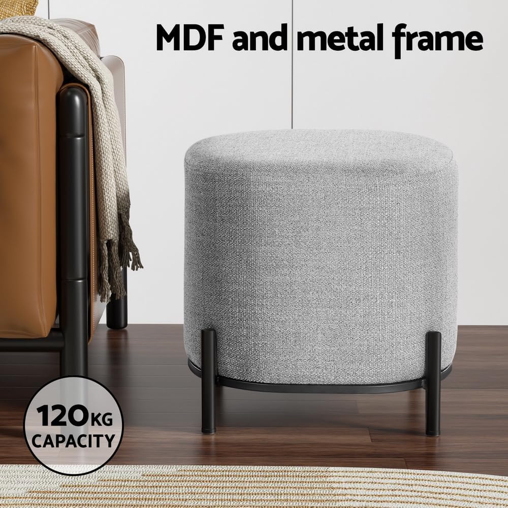 **/Ottoman, Round Footstool Lo - Bedroom Furniture 评论和价格