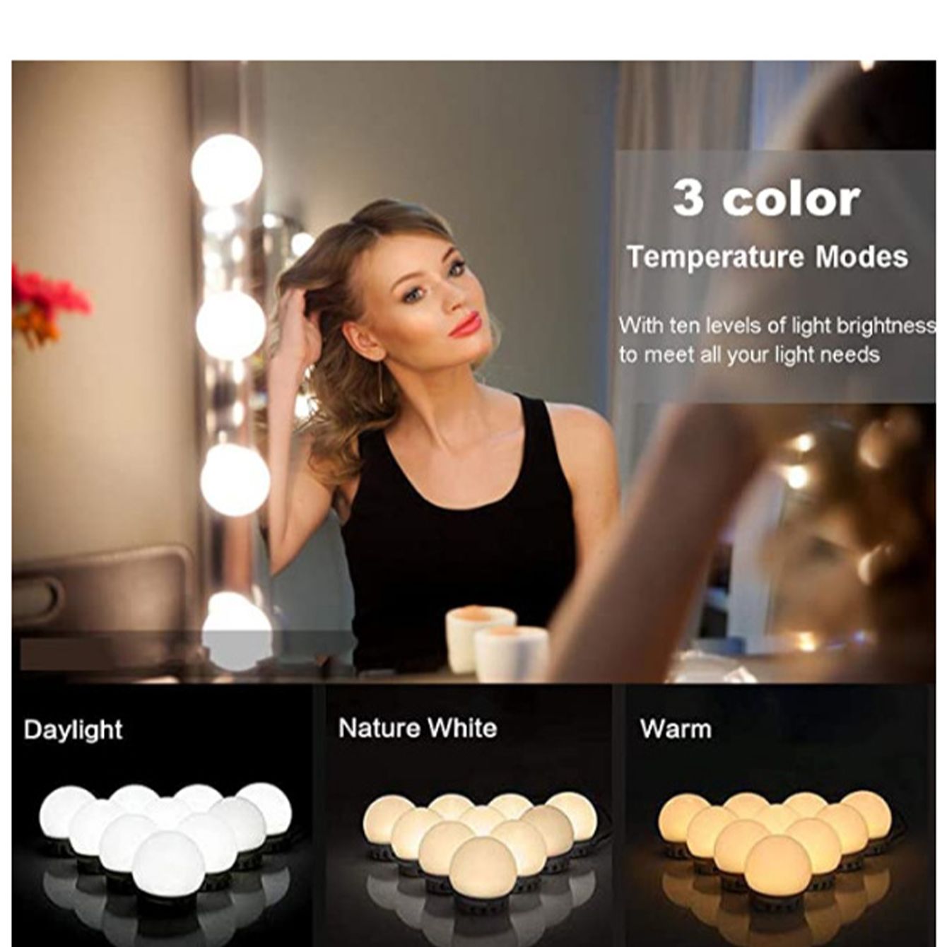LED Makeup Mirror Light Bulbs  - Dressing Table Vanity With Lighted Mirror 评论和价格