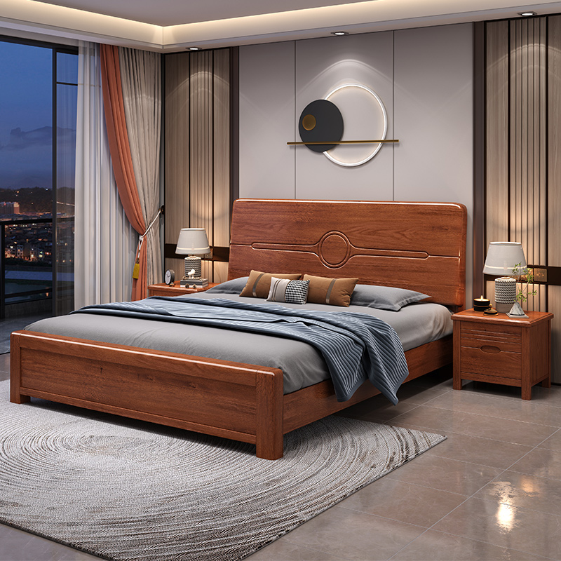 @￥Walnut Solid Wood Bed Simple - Gas Lift Storage Bed Hydraulic 评论和价格