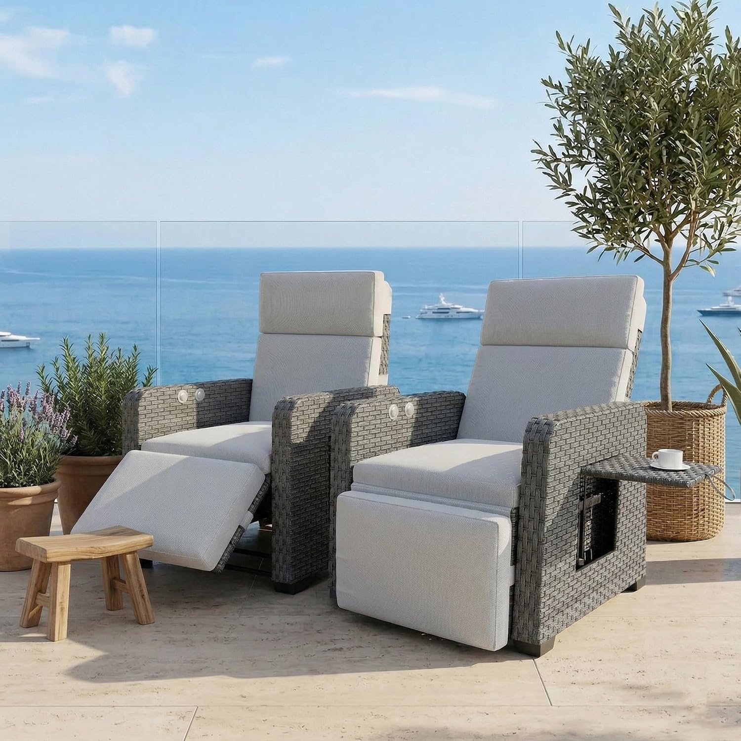 Outdoor Recliner Independent D - Chairs 评论和价格