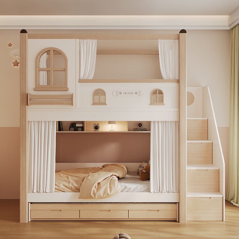 Children's Bunk Bed with Slide - Bunk Bed With Stairs And Slide 评论和价格
