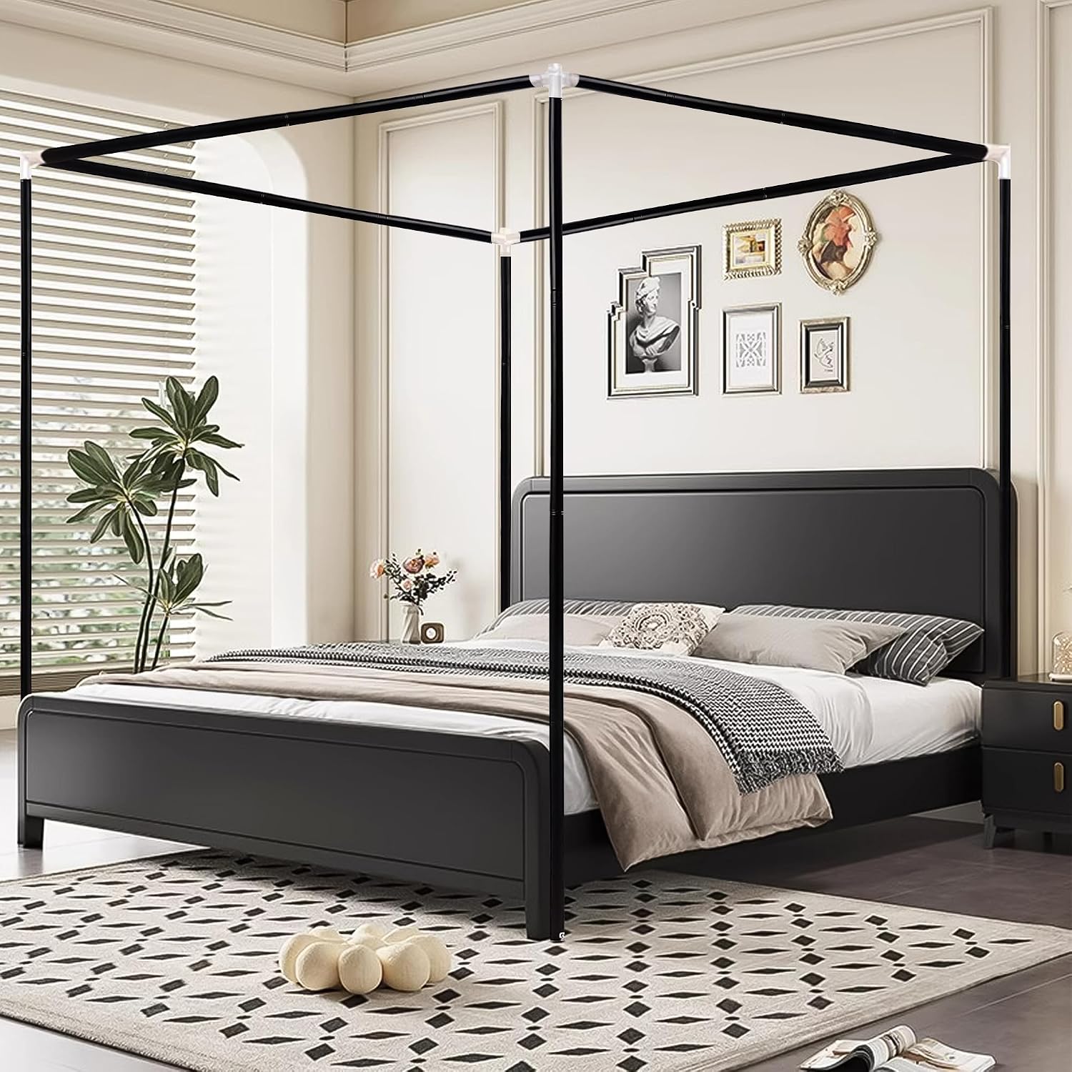 Stainless Steel Canopy Bed Fra - Canopy Bed Frame Metal Queen 评论和价格