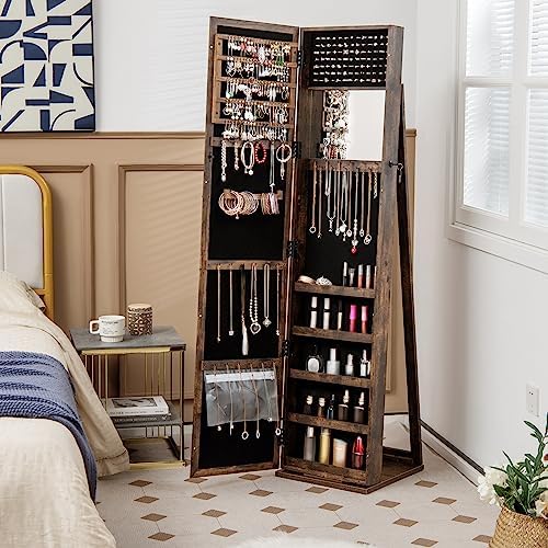 Jewelry Armoire with Full Leng - Full Length Mirror Jewelry Armoire 评论和价格
