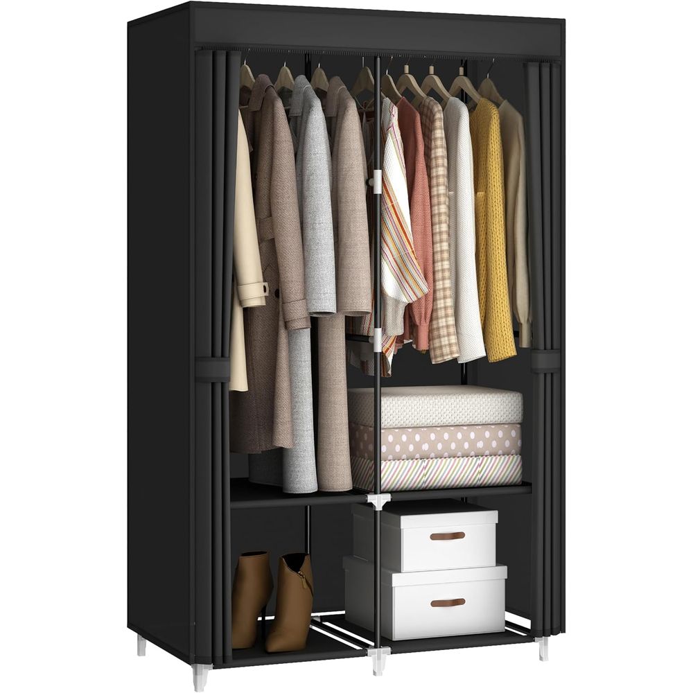 Portable Closet Wardrobe for S - Wardrobe Closet Portable Fabric Cover 评论和价格