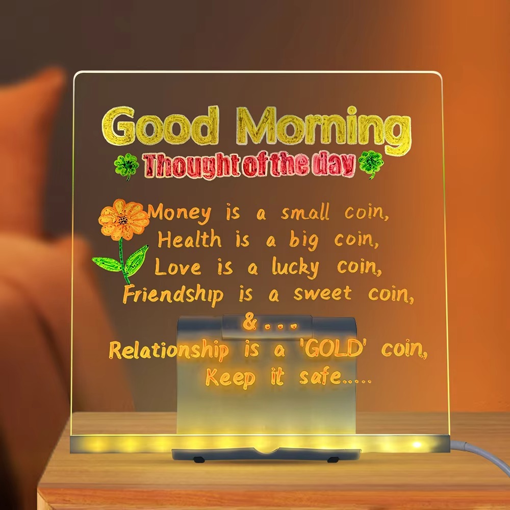 LED Note Board DIY Acrylic Mes - Floating Nightstand With Led Light 评论和价格