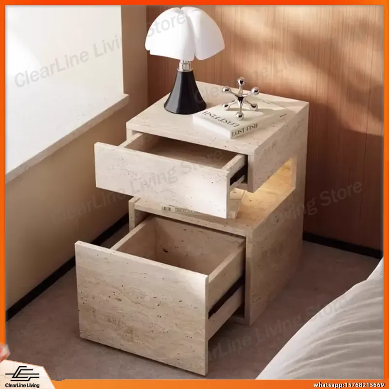 Solid Wood Nightstand Minimali - Floating Nightstand With Led Light 评论和价格