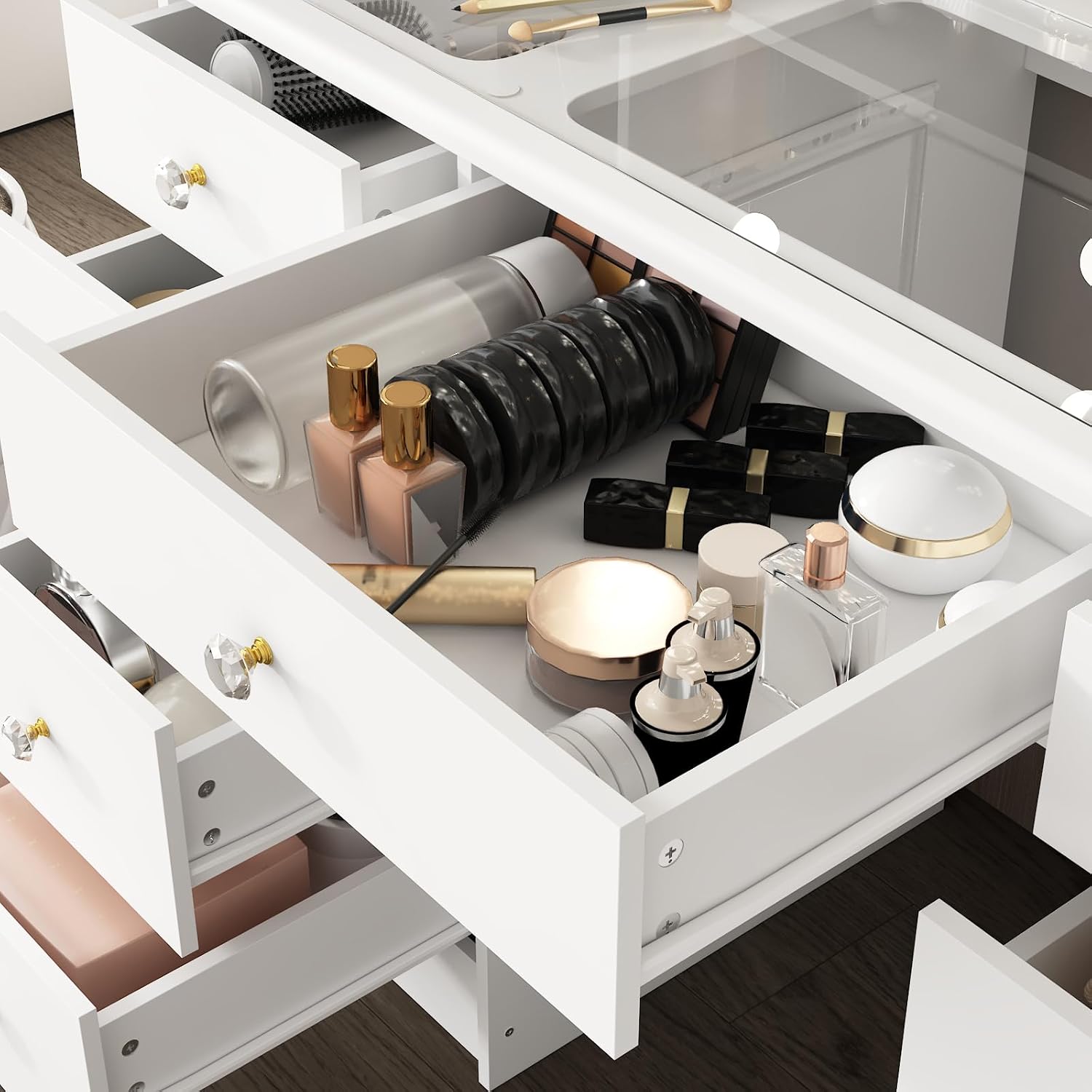 Vanity Desk with Mirror and Li - Dressing Table Vanity With Lighted Mirror 评论和价格