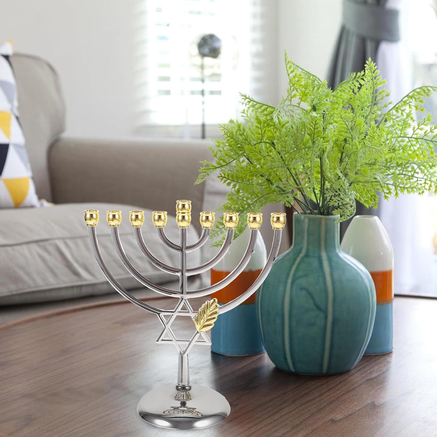 9 Branch Hanukkah Menorah Meta - Tables 评论和价格