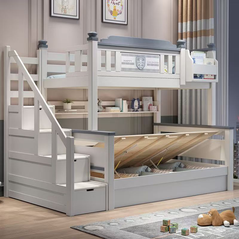 ！@2025 Cheap Wooden Kids Bedro - Bunk Bed With Stairs And Slide 评论和价格