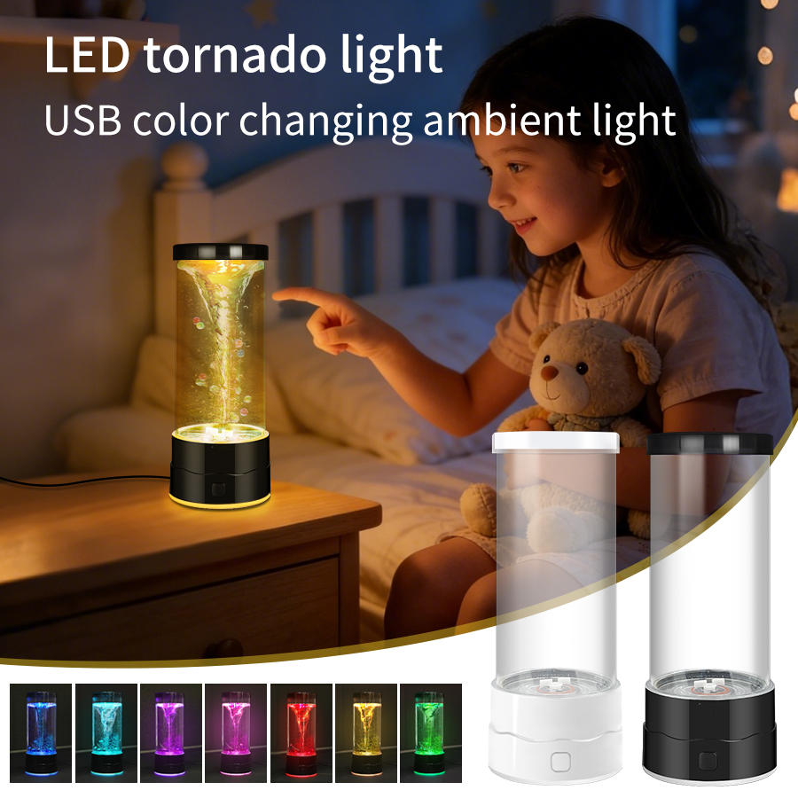 Creative LED Tornado Night Lig - Floating Nightstand With Led Light 评论和价格