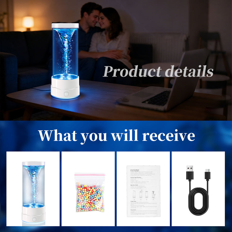 Creative LED Tornado Night Lig - Floating Nightstand With Led Light 评论和价格