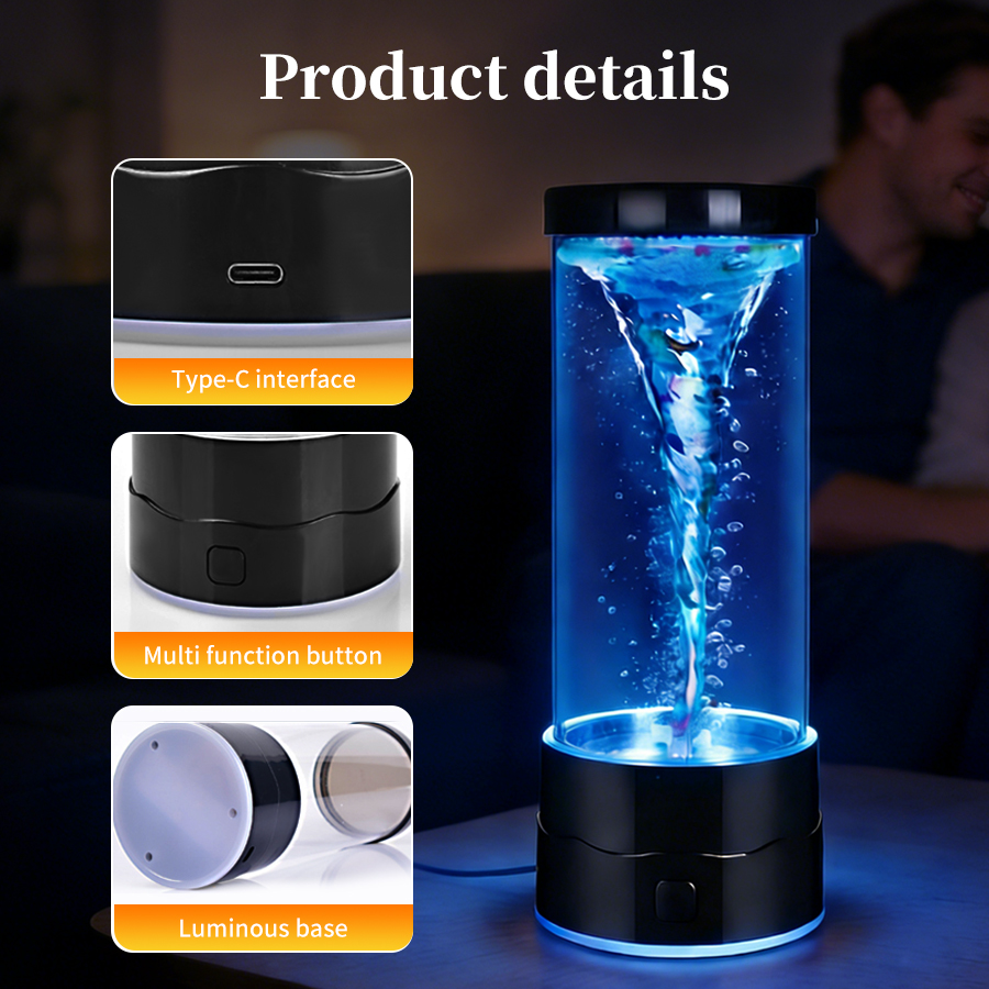 Creative LED Tornado Night Lig - Floating Nightstand With Led Light 评论和价格