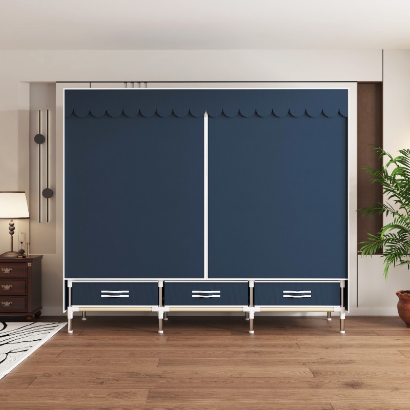 65 Inch Fabric Closet with Dra - Wardrobe Closet Portable Fabric Cover 评论和价格