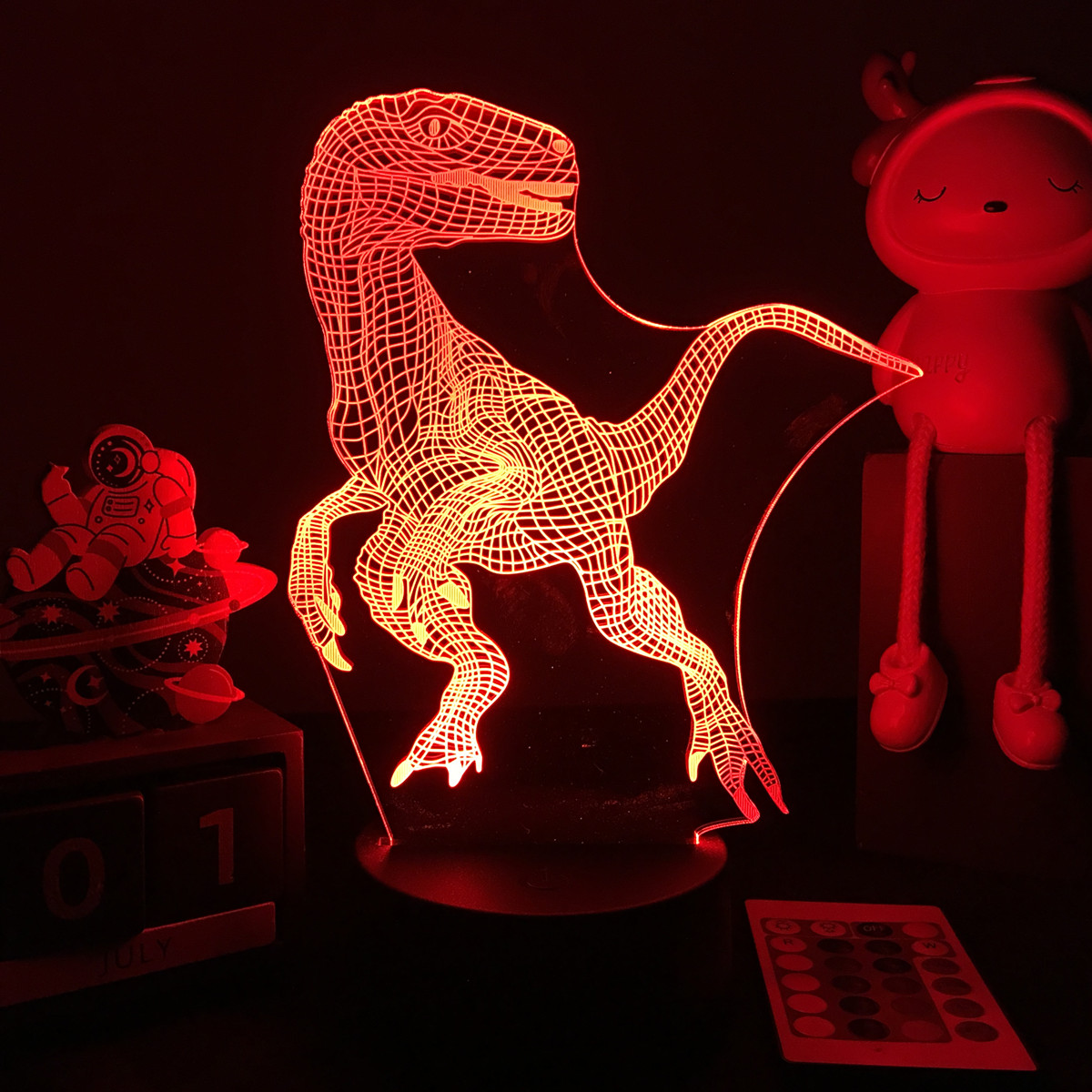 3D LED Dinosaur Nightlight For - Floating Nightstand With Led Light 评论和价格