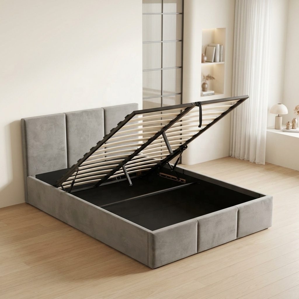 ^Free Sample Modern Soft Bed P - Gas Lift Storage Bed Hydraulic 评论和价格