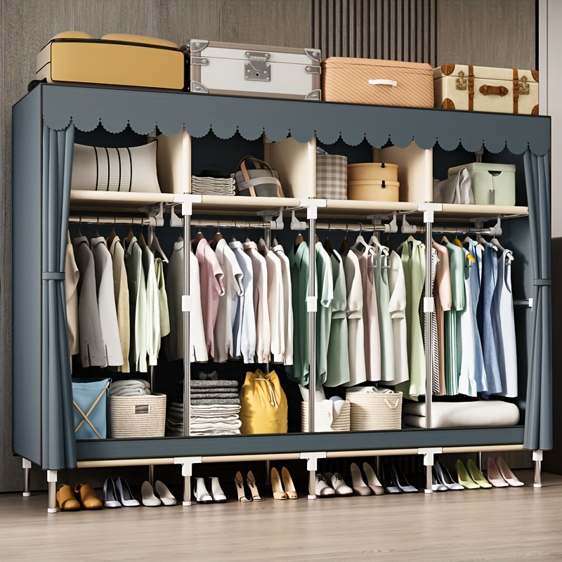 Metal Frame Portable Closet Or - Wardrobe Closet Portable Fabric Cover 评论和价格