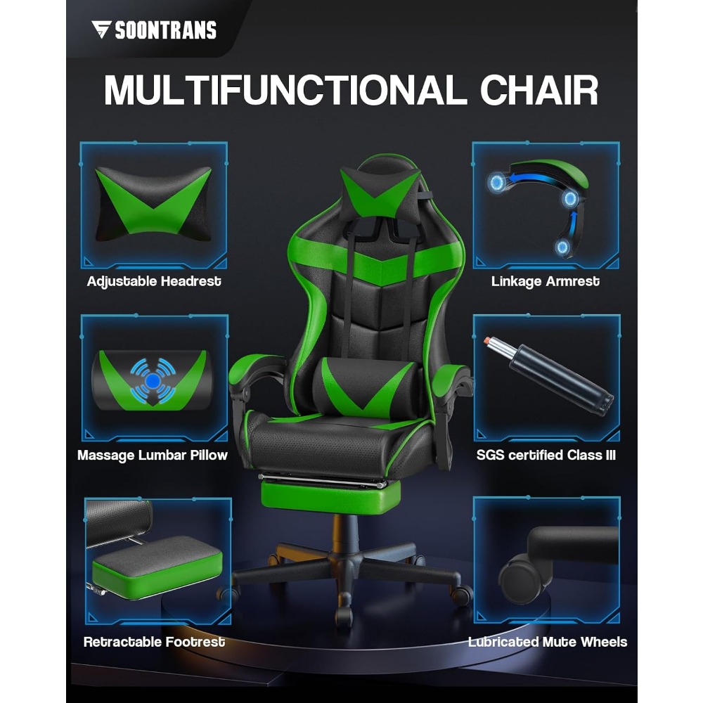 Ergonomic Gaming Chair with Fo - Sofas 评论和价格