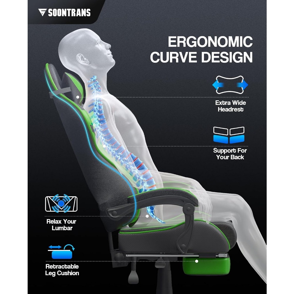 Ergonomic Gaming Chair with Fo - Sofas 评论和价格