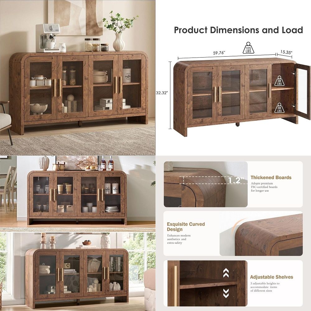 Sideboard Buffet Cabinet with  - Storage 评论和价格