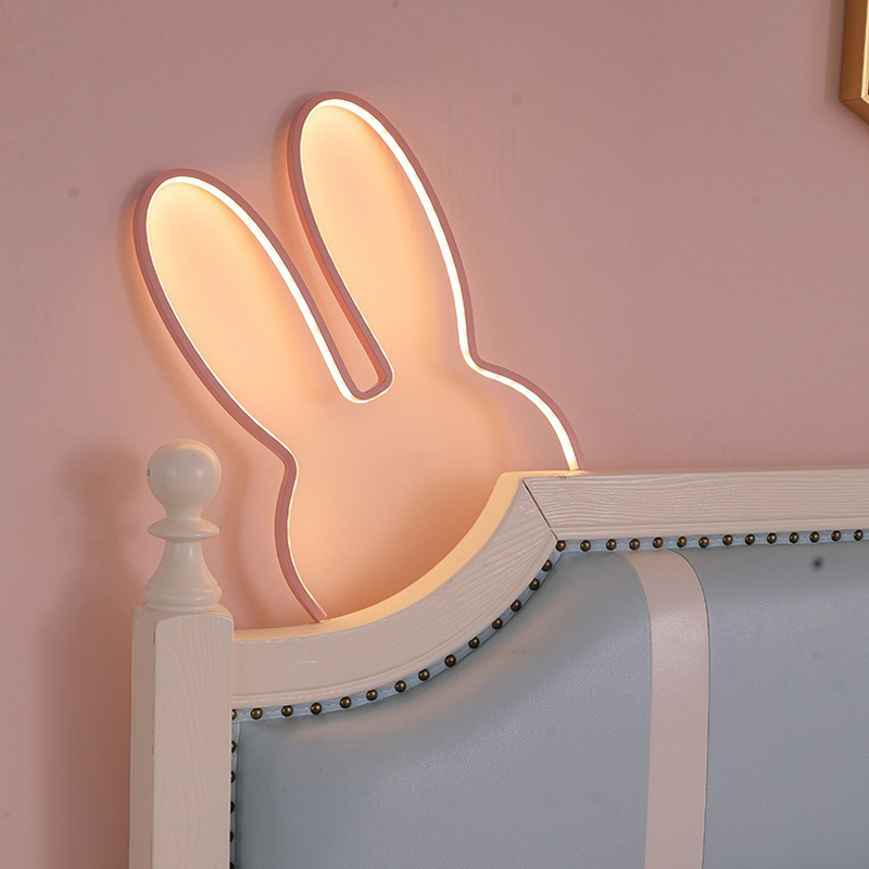 Cute Led Rabbit Wall Lights US - Floating Nightstand With Led Light 评论和价格