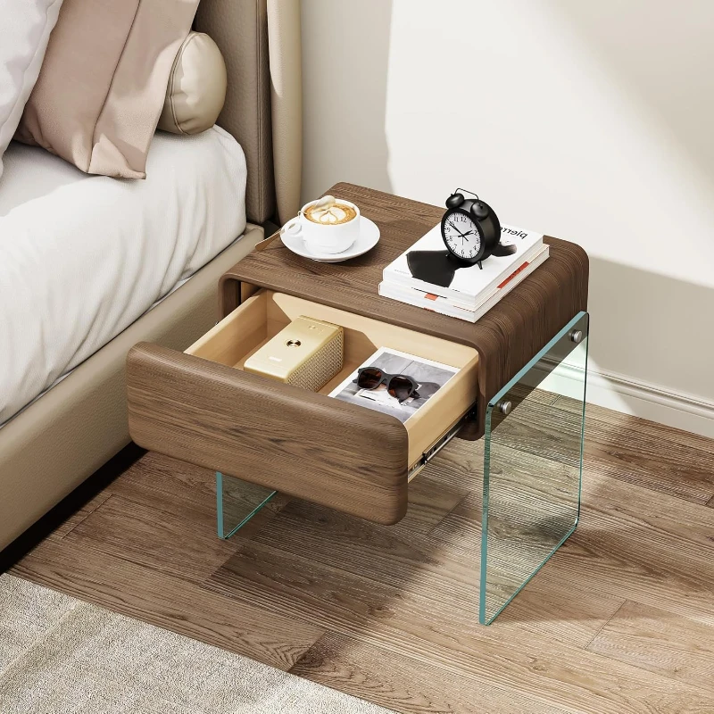 Nightstand Drawer Bedside Side - Solid Wood Nightstand 2 Drawers 评论和价格