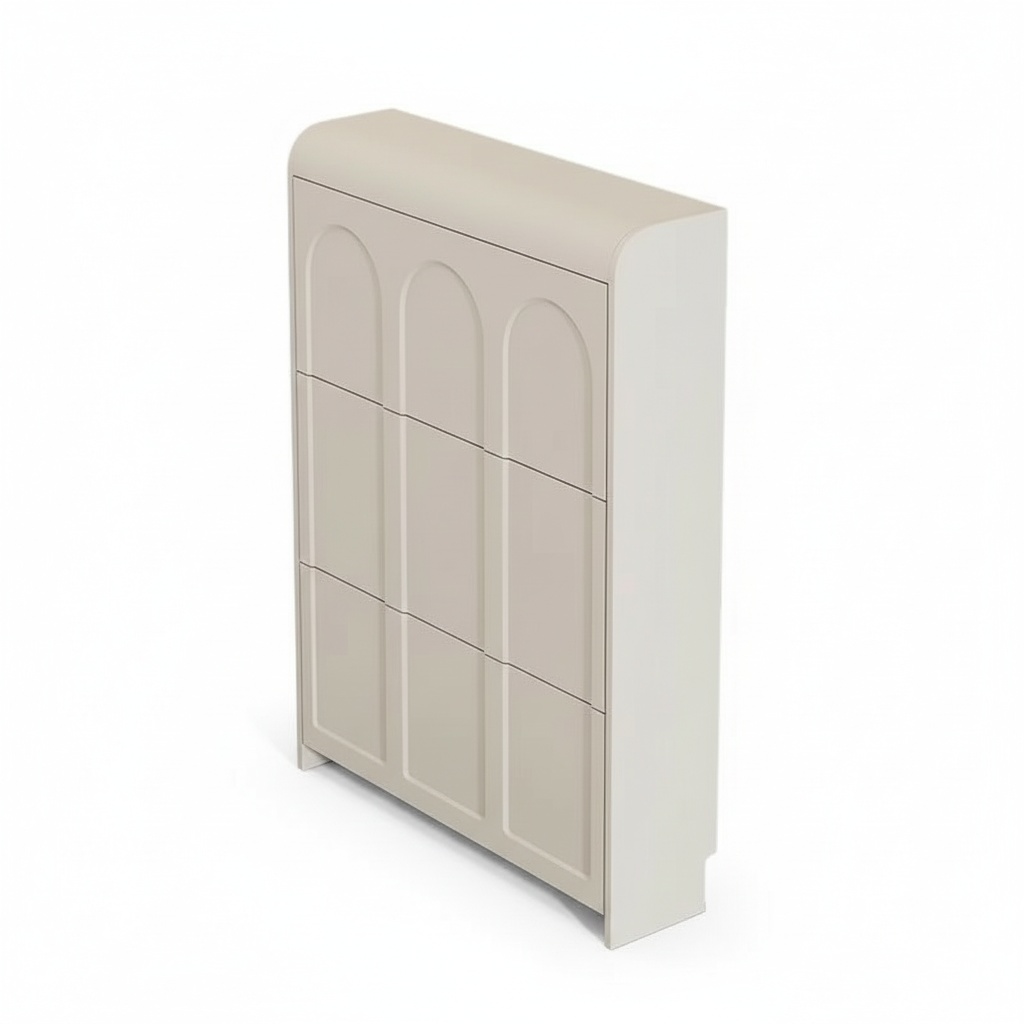 Shoe Cabinet, Modern Cream Woo - Shoe Rack Cabinet Narrow Entryway 评论和价格