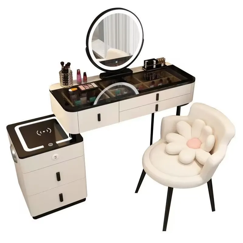 Modern Bedroom Furniture Dress - Dressing Table Vanity With Lighted Mirror 评论和价格